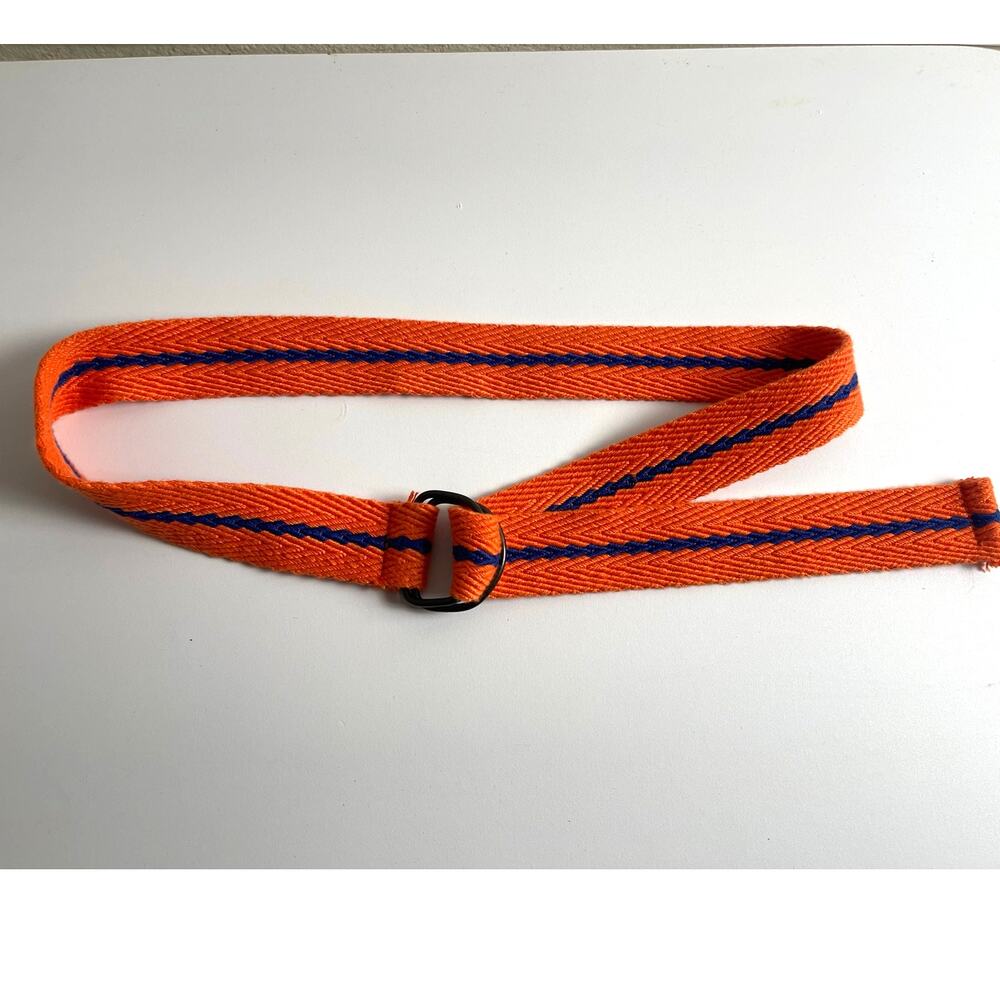 Unisex Braided Belt Metal Buckle Orange 34 Y2K Retro Grunge AH Style Punk